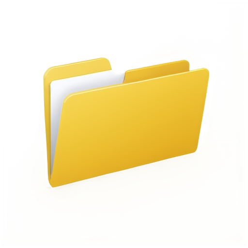 Yellow, Closed folder - icon | sticker