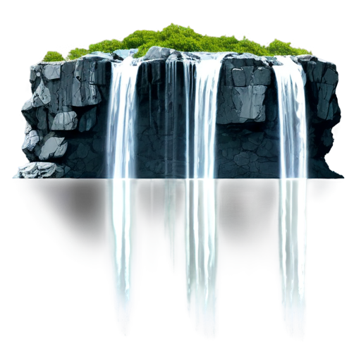 Water Falls polygons - icon | sticker