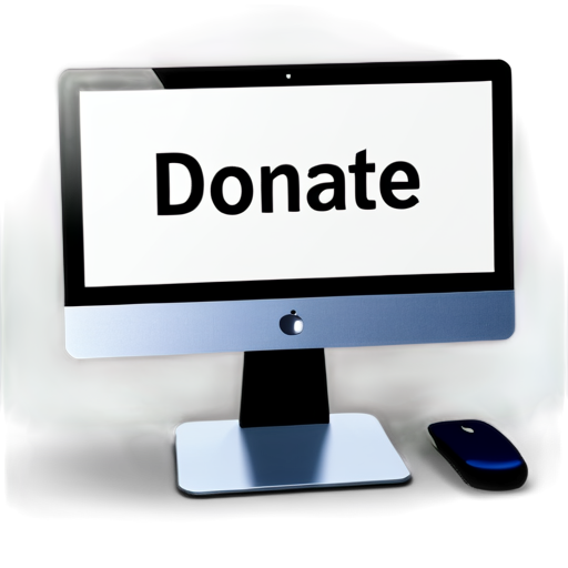 Donate sign on the monitor - icon | sticker