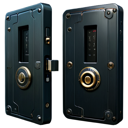 cyberpunk door lock, modern and secure - icon | sticker