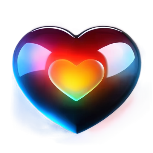 projection heart - icon | sticker