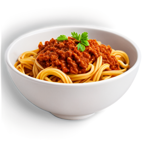 bowl of pasta bolognese, minimalistic - icon | sticker