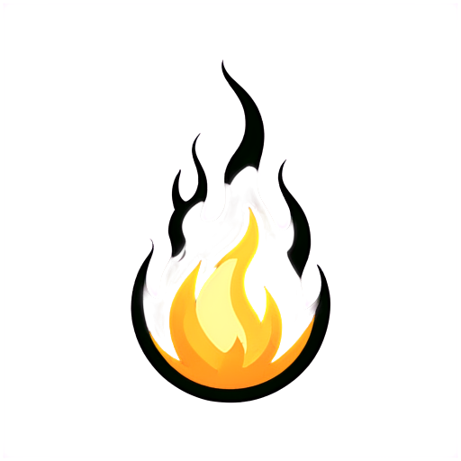 а burning wood - icon | sticker