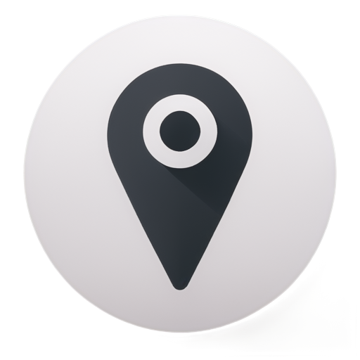 Events app icon, it is used for discovery. it has a map - icon | sticker