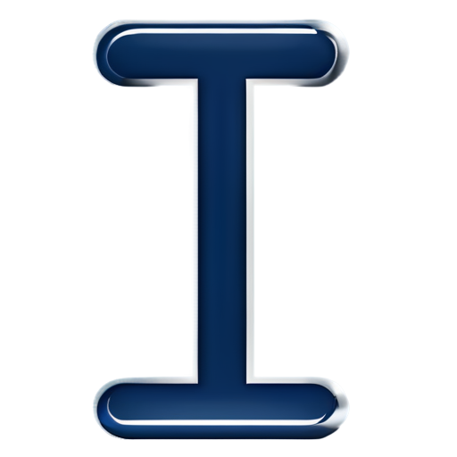 icon that look like letter I that shaped like free standing coat rack and it is navy blue - icon | sticker