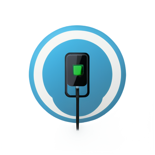 wallbox Charging station electro car, blue, white, sympel - icon | sticker