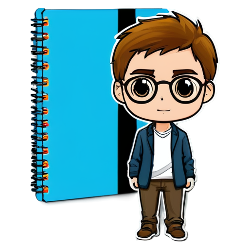 designer man notebook - icon | sticker