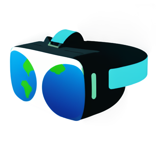 integrate earth into a virtual reality headset - icon | sticker