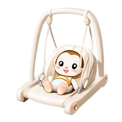 baby swing icon light beige no background - icon | sticker