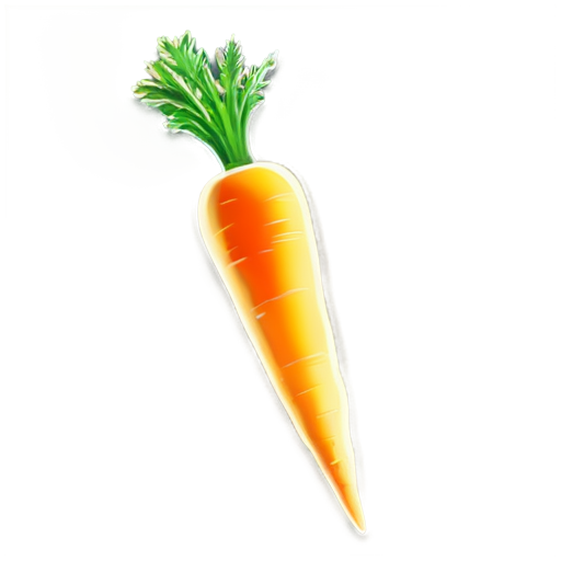 Celestial Theme, Carrot Icon, Divine Vegetable, Golden Color, Starry Design, Elegant Shape, Magical Element - icon | sticker