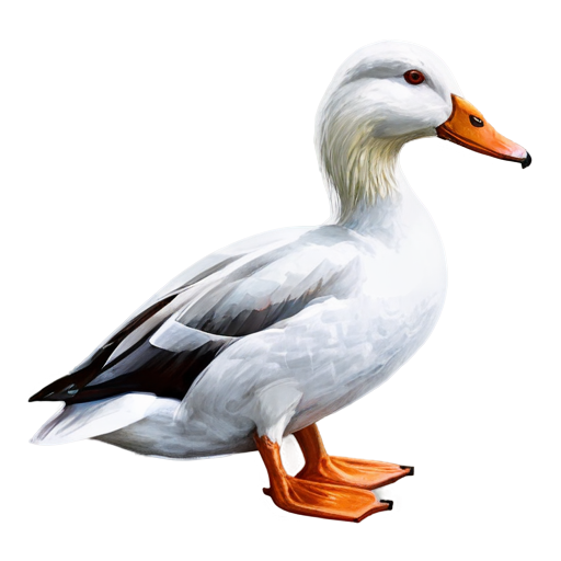 domestic duck, paint style - icon | sticker