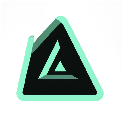 Please help me generate an icon logo for a video editing software. Here are the specific requirements: The main body is a simple play triangle icon outlined with lines. The color can be bright blue or green, symbolizing vitality and innovation. There are some dynamic lines extending from the edges of the triangle, representing the smoothness and dynamism during video editing. In the middle of the triangle, there is a small film reel pattern, reflecting the connection between the video editing software and videos and images. The entire logo is simple and clear, full of technological and modern senses. - icon | sticker