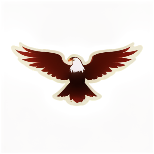 eagle with letter T - icon | sticker