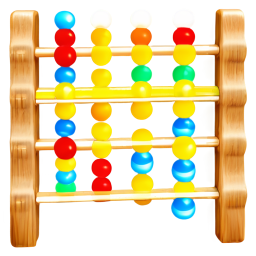 medieval colorful abacus - icon | sticker