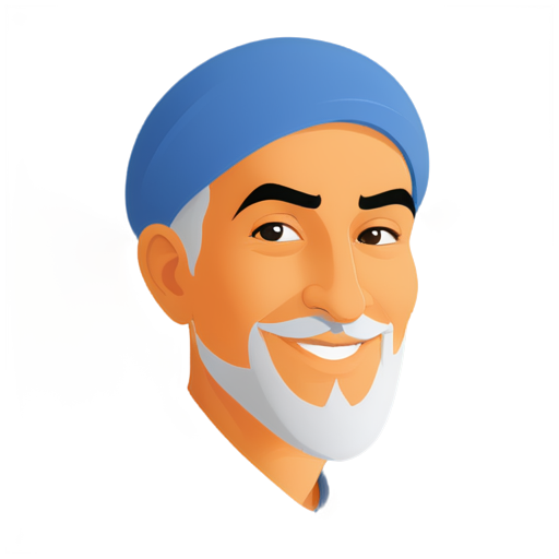 man face looks like dysneys alladin with kind smile - icon | sticker