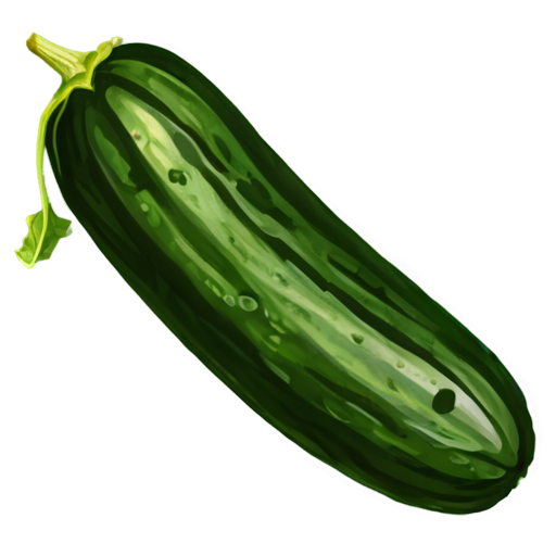 medieval cucumber, paint style - icon | sticker