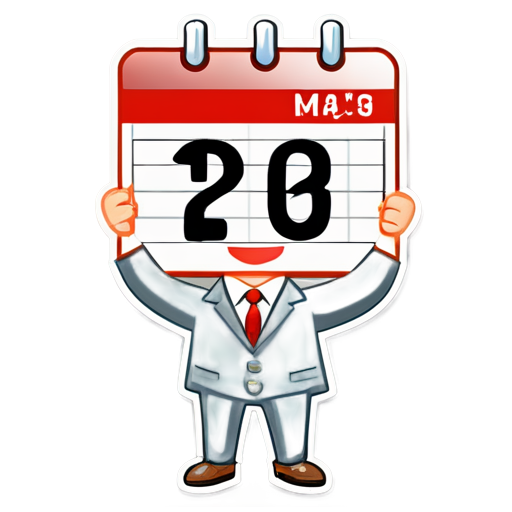 max power with calendar management - icon | sticker