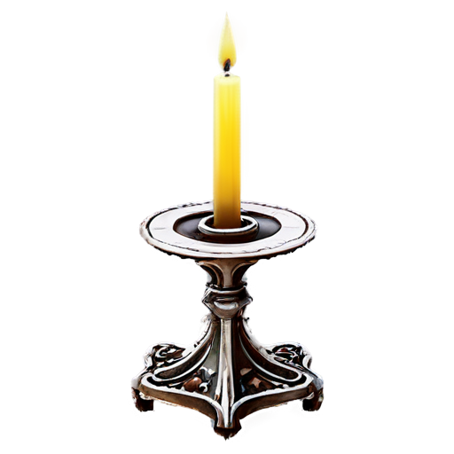 medieval candleholder, paint style - icon | sticker