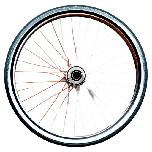 round bicycle wheel, not many colors, graphic style, like a picture, wheel for a bicycle - icon | sticker