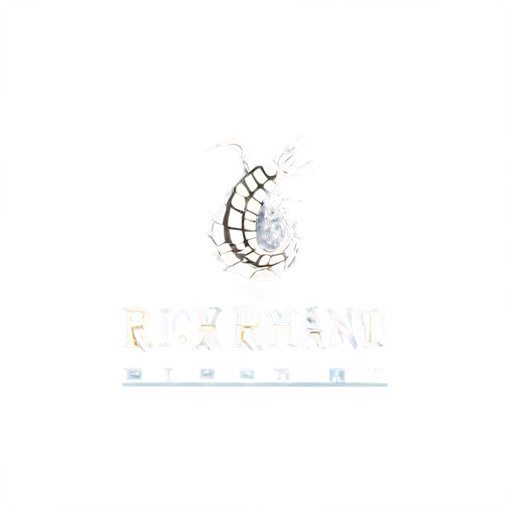 layout logotype of rich restaurant with text and shrimps pics - icon | sticker