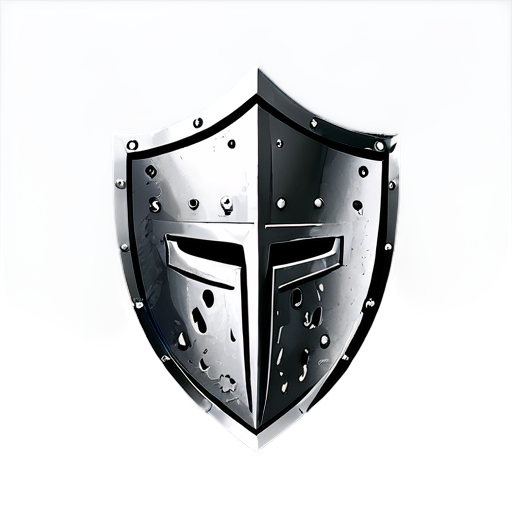 knight Shield and helmet outline icon - icon | sticker