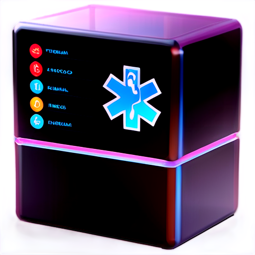 Complex system automatisation medical organisation, medicine it, Russian software develop, regional medical inform system - icon | sticker