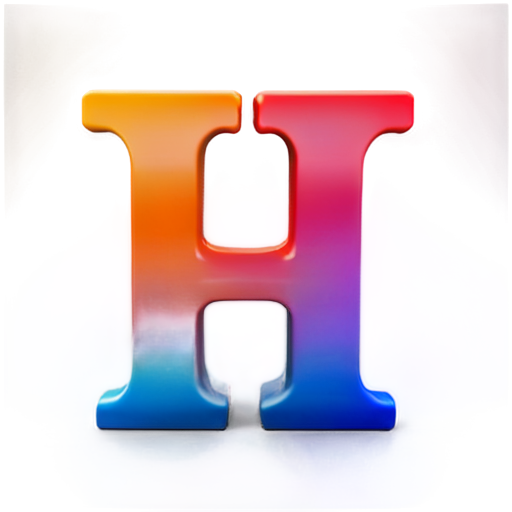 Letter "T", ghosting, colorful gradient - icon | sticker