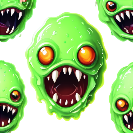 monster hive icon green and black colors scary style slime - icon | sticker