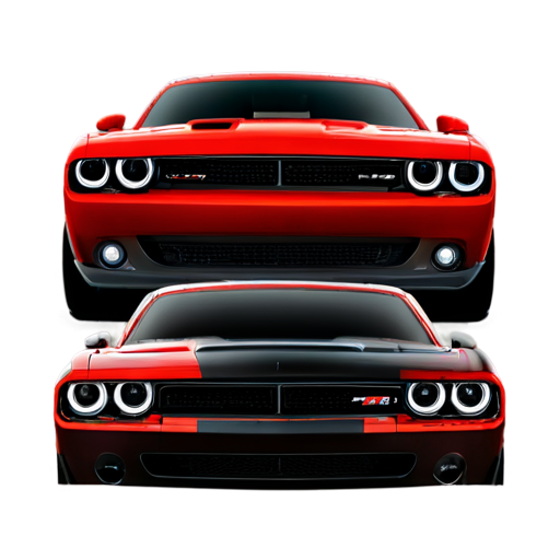 dodge challenger headlights - icon | sticker