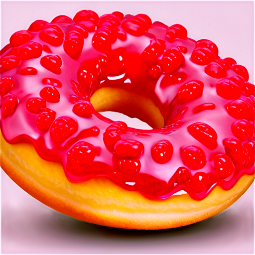 donut raspberry - icon | sticker