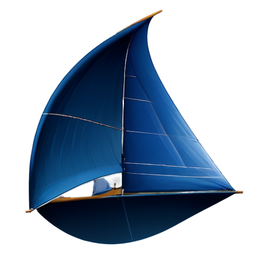 a sail inflated by a tailwind - icon | sticker