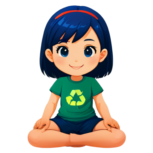 recycle, app, green, smiling - icon | sticker