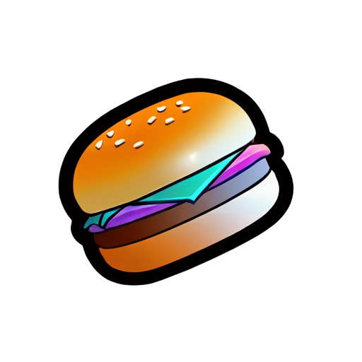 A simple hamburger icon, with simple lines and a single color. - icon | sticker