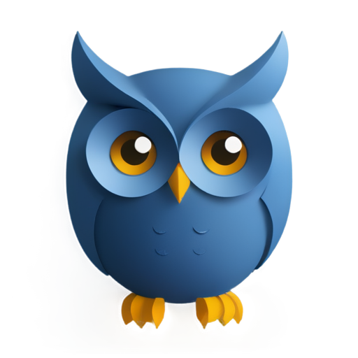 owl made of source code - icon | sticker
