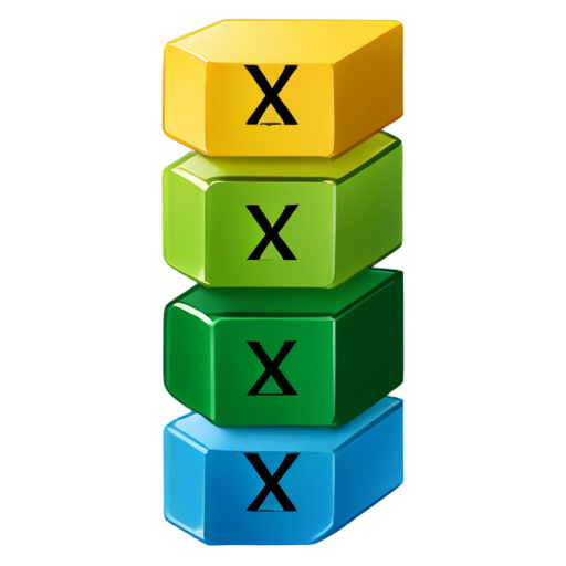 stack of excel-documents with formula icons - icon | sticker