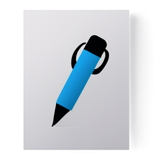 Create a minimalist icon of a single sheet of paper with a slight fold at the bottom right corner. Include a small, simple pen nib in the bottom corner, emphasizing document creation. Use clean lines and a consistent stroke width. - icon | sticker