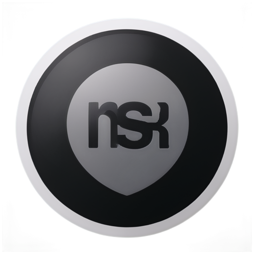 Monochrome icon in the field of network security for the name NSR - icon | sticker