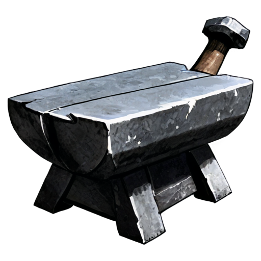 artistic art style medieval anvil - icon | sticker