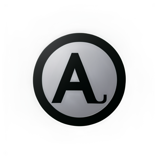 Unusual logo with a bat in the shape of the letter A, minimalism in black - icon | sticker