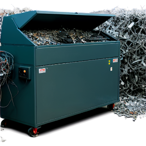realistic image of a big machine e waste shredding - icon | sticker