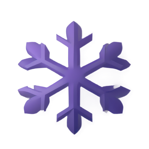 purple snowflake - icon | sticker