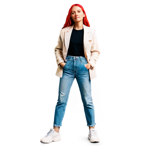 full length model dressed in 2024 fashion clothes - icon | sticker