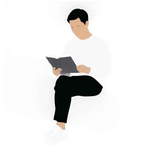 person reading - icon | sticker