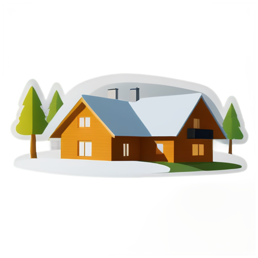 chalet ullistration - icon | sticker