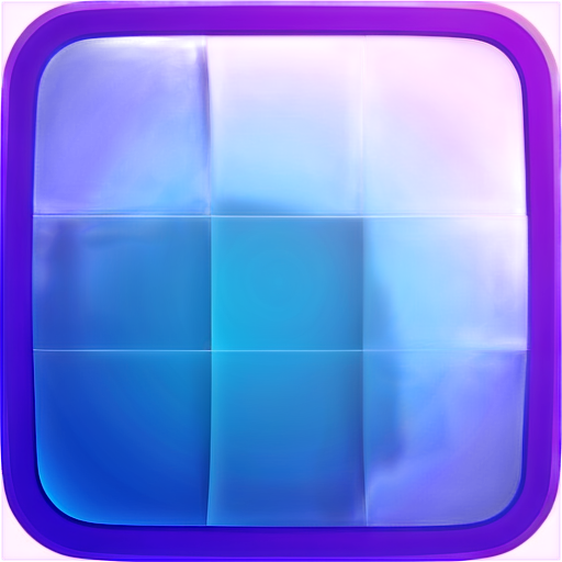 an icon with four squares, arranged in a grid pattern with two squares in the top row and two in the bottom row. The squares are in shades of blue, with varying opacity, creating a subtle gradient effect. This icon likely represents a feature related to layout, grid view, or something involving multiple options or sections. It has a clean, modern design and seems to be part of a user interface element, possibly in a software or web application. color purple tone - icon | sticker