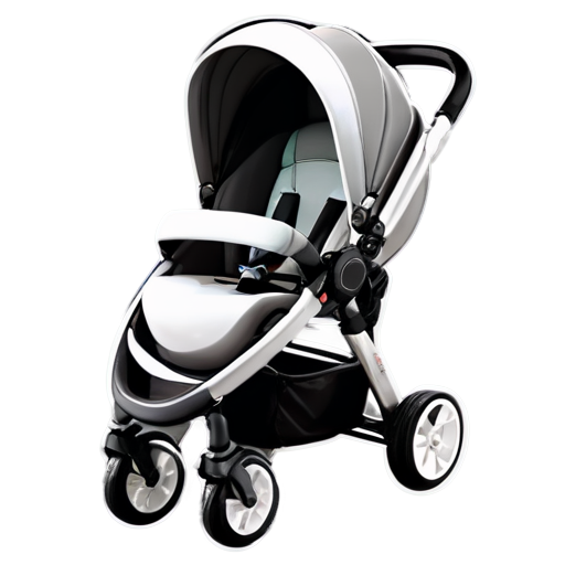 baby egg stroller icon grey no background - icon | sticker