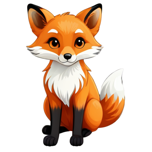 Very Wondered fox - icon | sticker