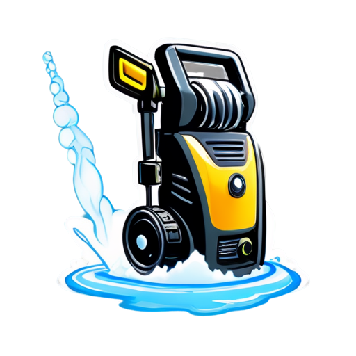 icon of a pressure washer shooting water - icon | sticker