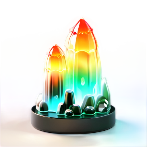 abstract mossy stalagmites - icon | sticker