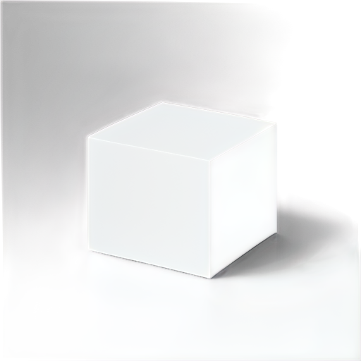 A box cube, black and white color, composed of lines - icon | sticker